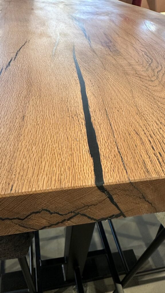 Bartafel eiken met epoxy