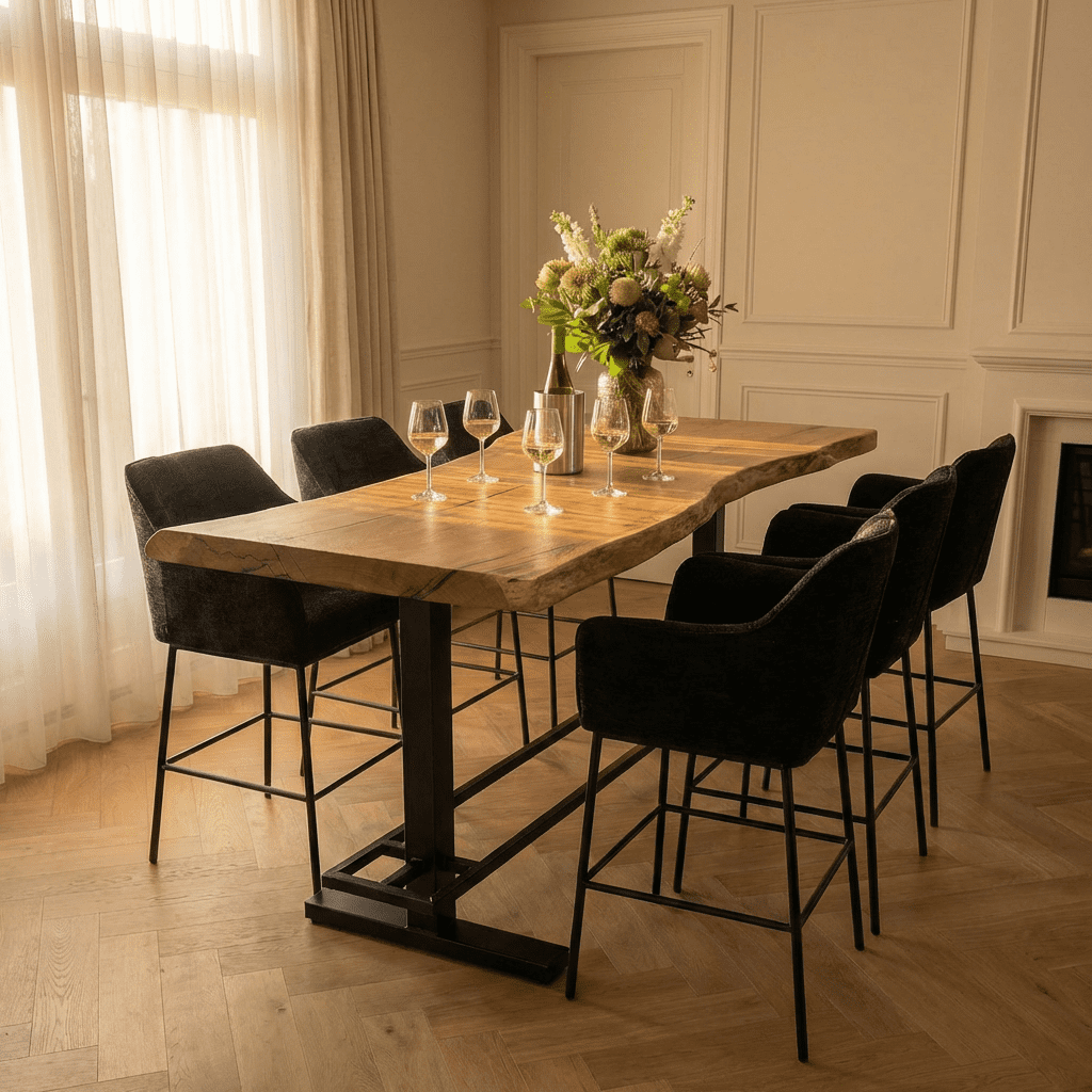 Bartafel eiken met epoxy